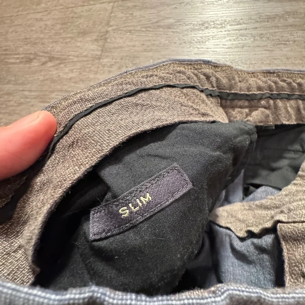 J Crew Pants Men 32 Blue Linen Blend Bowery Slim Fit Casual Summer Coastal 32x29